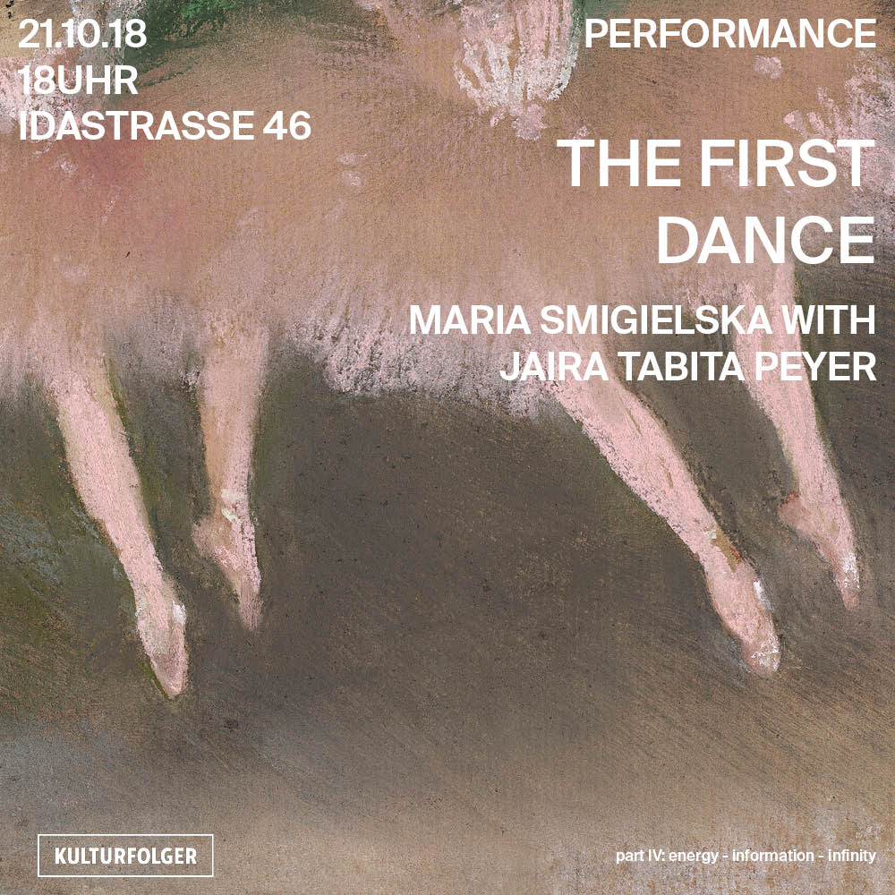 ABOUT:  ‘The first dance’ explores the nature of  human-technology relationship with the very direct and embodied  experiment of human-machine dance performance. The robotic arm together  with a performance artist explore and expand the boundaries of their  respective disciplines and search for similarities between themselves by  comparing the complex nature of dance and robotics from highly  mechanical ballet towards freer, improvised performance arts, from  automata, kinetic sculptures to autonomous entities. Such trading of  technical and interpretative capacities of both performers allow them to  explore all gradients of roles to play and ways they interact, in order  to finally create an alliance beyond binary oppositions of either human  or machine primacy, natural and artificial, organic and mechanical, but  based on mutual reflections. The performance is both a retrospective of  previous learning process of the robotic agent and a dancer to find  common language between organic and digital ways to approach  choreography and dance notations, as well as an installation engaging  the audience through perpetually changing scenography with the robotic  actor.  ‘The first dance’ is an opening chapter of a larger  project called BETWEEN US reflecting on human-technology relationship by  specifically looking at the automation processes within creative  industries and artistic realm with the use of its strong symbol of  robotic arm at its core. With an introduction of the digital realm and  artificial intelligence, this generic machine gained the capacity to  build multiple performative identities ranging from highly automated  towards more responsive and interactive. Together with other actors-  digital, human or synthetic, they will aim to create multiple spectacles  presenting variety of roles, interactions. This project turns towards  more inclusive interfaces and richer interactions of multiple species  and its agencies. Project will look closely at how automation of  physical tasks through the robotic arm and automations of knowledge  through machine learning strategies contributes to varied artistic and  creative disciplines.   https://vimeo.com/291149690   Artistic direction, Scenography &amp;  Robotic choreography: Maria Smigielska (  mariasni.com )   Dancer: Jaira Tabita Peyer, ZHdK