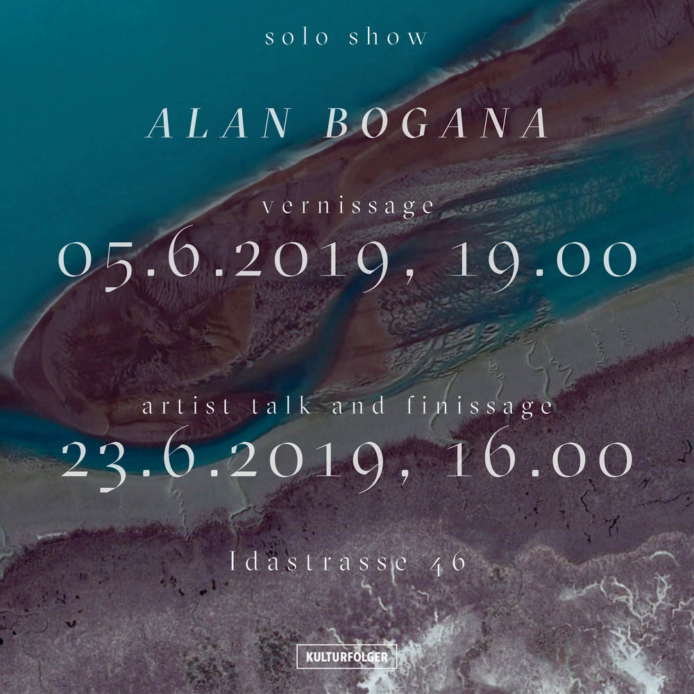 SOLO SHOW: “SPHERICAL BASTARDS”  ALAN BOGANA  6.6-23.6.19    VERNISSAGE  5.6.19, 19 UHR    ARTIST TALK &amp; FINISSAGE  23.6.19, 16 UHR       SPHERICAL BASTARDS  &nbsp;  Everything communicates. Everything possesses a certain kind of  intelligence, claimed Michel Serres. Human intelligence, plant  intelligence, animal intelligence, intelligence of the universe,  intelligence of the machines, intelligence of languages - all different  in kind, but coextensive and coexistent, and never in direct  competition.&nbsp;   There is only information, whose enormous stock in the world, in a  very large number, mathematically finite but physically infinite,  creates an open history of science.&nbsp;  Matter doesn't exist; only forms are found, like atoms, and all the way  down to the tiniest particle, with or without mass, innumerable forms,  as well as their chaotic or ordered mixture, a system or noise which  shakes their innumerable multiplicity as in a basket.  (Michel Serres, Origins of Geometry)    Information and energy of the world can easily be swallowed by the black  hole. No exit. No end. Marking the collapse of the supermassive star.  The escape velocity exceeds the speed of light. Black hole is an endless  storage of information, but communicates through event horizon. Can we  imagine black hole as a possible negentropic space, instead of the  epitome of a negative space? If yes, can we ask: What kind of  intelligence does the black hole emit? What kind of synthetic alphabet  do we need in order to communicate? What kind of characters are formed  around the event horizon? Does this character need quantum dramaturgy or  a dramaturgy of Newtonian physic to speak?  Let’s set the elliptical stage of a possible character (we shall name  him “Spherical Bastard”) that would evolve around the black hole. His  stage is a zone for excluded identities, where the clear, sunlit,  brilliant focus of reason and measurement is left behind. Spherical  Bastard is engulfed with darkness that blinds his reasoned center. He is  in a black box, or better, a sphere. Spherical Bastard is probably  assigned by birth as a full mass, and an invisible particle; he is of  assumed royal uniqueness – he is the invisible One. &nbsp;Suddenly, from  being the king of the stage, he is removed from the centerstage by the  event horizon. A periphery that gradually peels off its layers until  nothing recognizable is left of him. A black hole. Its objectivity is  the horizon, somewhat of a transparent fuzziness, and all the colors of  his spectral garment become fuzzy as well – he is both one and multiple.  The horizon becoming the hole, while the hole is articulated by the  horizon.  &nbsp;   What lingers there in the dark?@nasa    Arrhythmic beating of a    black hole heart    From dawn till dusk     @bmw_crew Till dawn again    Always shining a light    Gleams with a chrome-plated    Diamond @mercedes_benz grille and    The iconic embedded star.    Don’t look into its eyes    For too long    Or you’ll get lost...   &nbsp;  &nbsp;  Only like that, standing somewhere between dark matter and bosons  bending into abyss, our Bastard can become a delicate coder and a  curious cypherer of black hole. That is his challenge – an invention of  new ways of communication around the void.  A Thousand Plateaus is a proposal of such communication. A black hole is  an empty one; it consists of concentrated energy capable of swallowing  everything crossing its horizon, while everything communicates by  emitting particles. A social or psychic black hole can either trap  subjectivity in its deadly grip or, if navigated successfully, can  provide energy and an atmosphere. A line of flight.&nbsp; A character. Lines  of flight as a synthetic alphabet of the black hole.  &nbsp;  Alan Bogana is presenting Kulturfolger with one such scenario: Spherical  Bastards. It’s a play of characters. Its didascaly, as it follows:   A black hole bookshelf  A mirror of knowledge  360° projection in the exhibition space  Light and information  Simulations of invisible phenomena  A mysterious phenomena  Thresholds between the natural and the digital  The deterministic and the unpredictable  A nod to Fritz Zwicky  The existence of dark matter  A black hole of negentropy    Let’s travel there together.  _______________________   Öffnungszeiten:   So: 09.06. 16 -19 UHR     Fr: 14.06.&nbsp; 17-19 UHR   Sa: 15.06.&nbsp; 16-19 UHR   So: 16.06. 16 -19 UHR     Fr: 21.06. 17-19 UHR   Sa: 22.06. 16-19 UHR  So: 23.06. 16 -19 UHR     www.alanbogana.com